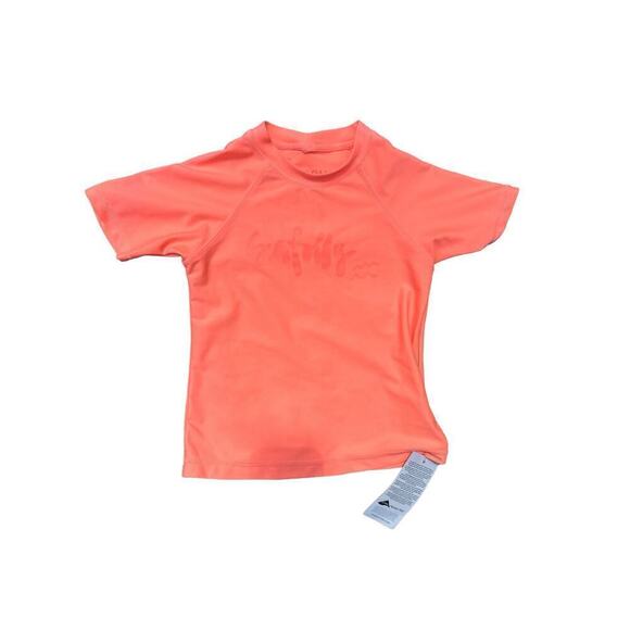 Seafolly Girls Sweet Summer Short Sleeve Rashie Pullover Size 2 Rockmelon NWT - Picture 1 of 4